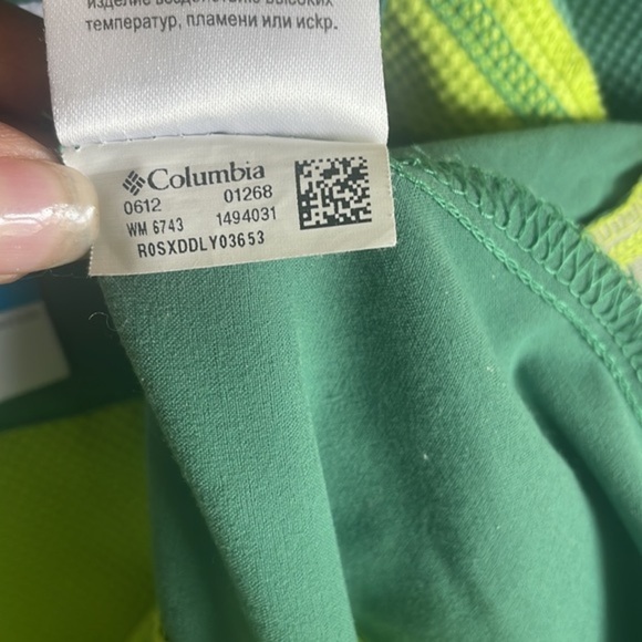 Columbia sportswear jacket Omni shield, lime, green hooded, full outerwear Sz S - Picture 3 of 10